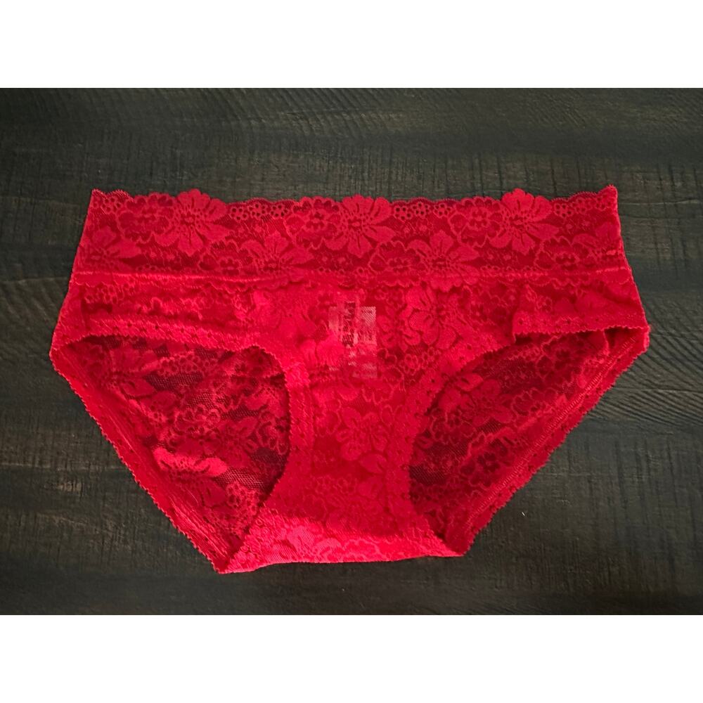 Victoria's Secret Pink Red Lace Cheeky Underwear Panties NEW